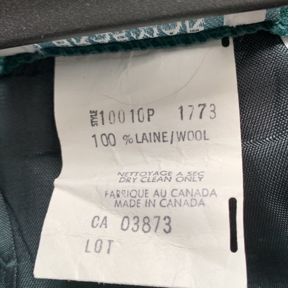 BRAEMAR PETITES by Jeremy Scott 100% wool dark green lined skirt - Picture 8 of 12